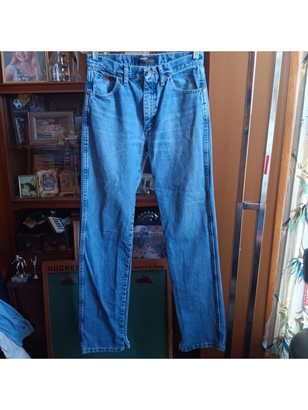 Vintage Y2K 30x36 Mens Jeans Wrangler George Strait Blue Denim Distressed Cowboy